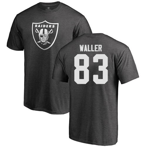 Men Oakland Raiders Ash Darren Waller One Color NFL Football #83 T Shirt